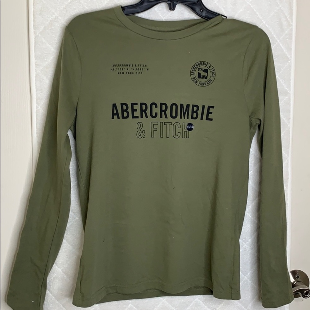 Olive Green Long Sleeve Boys Abercrombie & Fitch!!